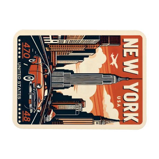 New York City Brooklyn Bridge  auto Magneet (Horizontaal)