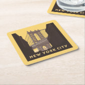 New York City | Brooklyn Bridge Kartonnen Onderzetters (Schuin)