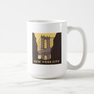 New York City Brooklyn Bridge Koffiemok