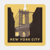 New York City | Brooklyn Bridge Metalen Ornament (Achterkant)