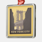 New York City | Brooklyn Bridge Metalen Ornament (Links)