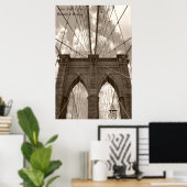 New York City Brooklyn Bridge Poster (Thuiskantoor)