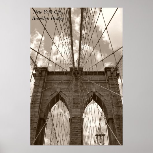 New York City Brooklyn Bridge Poster (Voorkant)