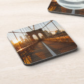 New York City Brooklyn Bridge Sunrise Bier Onderzetter (Linkerzijde)
