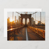 New York City Brooklyn Bridge Sunrise Briefkaart (Voorkant / Achterkant)