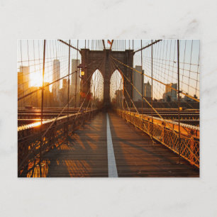 New York City Brooklyn Bridge Sunrise Briefkaart