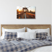 New York City Brooklyn Bridge Sunrise Canvas Afdruk (Insitu (Slaapkamer))