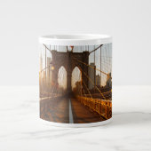 New York City Brooklyn Bridge Sunrise Grote Koffiekop (Voorkant)