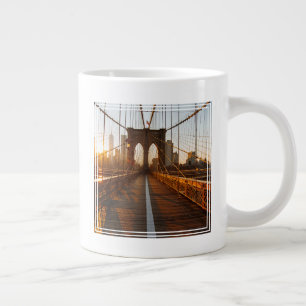New York City Brooklyn Bridge Sunrise Grote Koffiekop