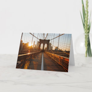 New York City Brooklyn Bridge Sunrise Kaart