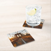New York City Brooklyn Bridge Sunrise Kartonnen Onderzetters (Insitu)