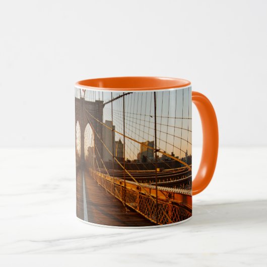 New York City Brooklyn Bridge Sunrise Mok (Voorkant rechts)