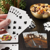 New York City Brooklyn Bridge Sunrise Pokerkaarten (Insitu)