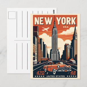 New York City Brooklyn Bridge Vintage klassieke au Briefkaart