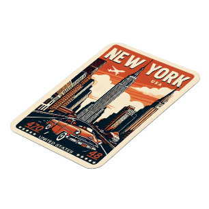 New York City Brooklyn Bridge Vintage klassieke au Magneet
