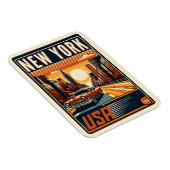 New York City Brooklyn Bridge Vintage klassieke au Magneet (Rechterzijde)