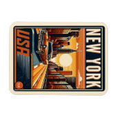 New York City Brooklyn Bridge Vintage klassieke au Magneet (Horizontaal)