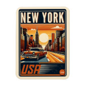 New York City Brooklyn Bridge Vintage klassieke au Magneet (Verticaal)