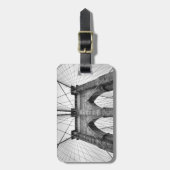New-York City Brooklyn Bridge Zwart-wit Foto Bagagelabel (Voorkant verticaal)