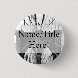 New York City Brooklyn Bruiloft Ronde Button 3,2 Cm