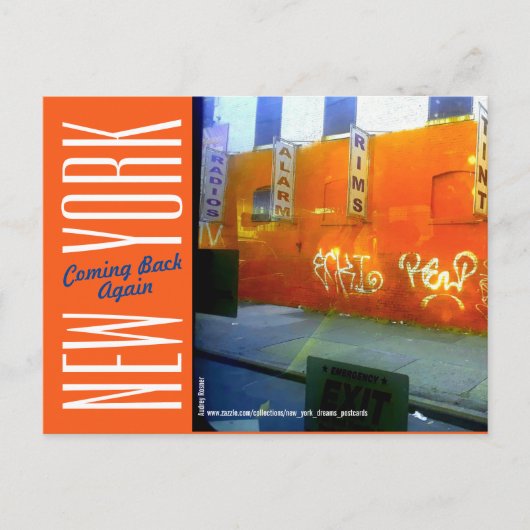 New York City-Brooklyn Streets Briefkaart (Voorkant)