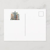 New York City Brownstone Nieuw adres Aankondigingskaart (Achterkant)