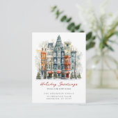 New York City Brownstone Nieuw adres Aankondigingskaart (Staand voorkant)