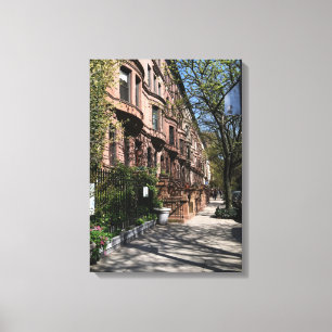 New York City Brownstone Upper West Side NYC Canvas Afdruk