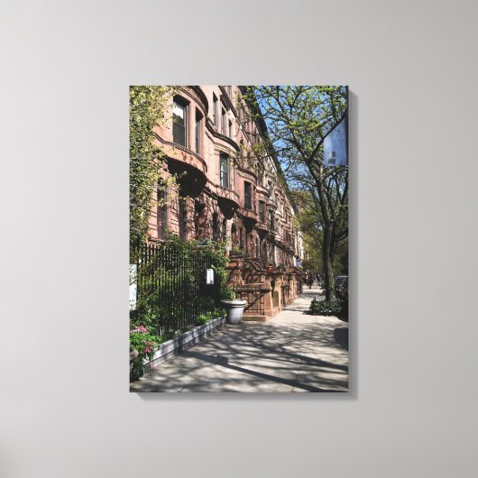 New York City Brownstone Upper West Side NYC Canvas Afdruk (Voorkant)