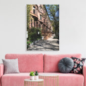 New York City Brownstone Upper West Side NYC Canvas Afdruk (Insitu (Woonkamer))