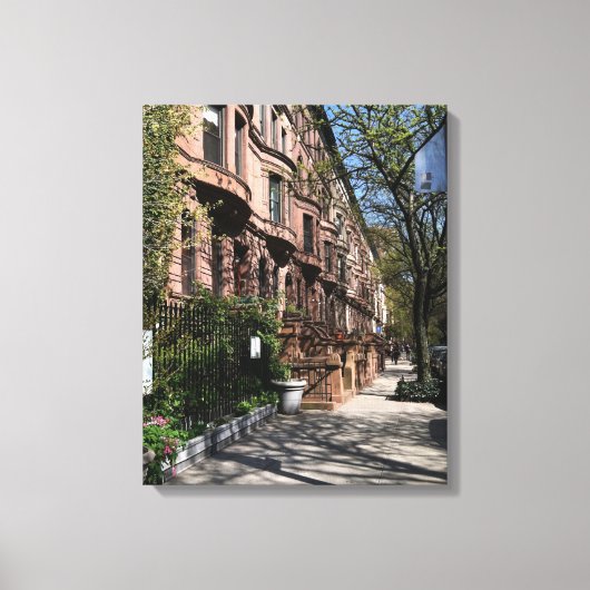 New York City Brownstone Upper West Side NYC Canvas Afdruk (Voorkant)
