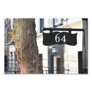 New York City Brownstone Upper West Side NYC Foto Afdruk