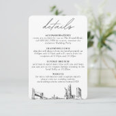 New York City bruiloft details behuizing Kaart (Staand voorkant)