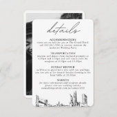 New York City bruiloft details behuizing Kaart (Voorkant / Achterkant)