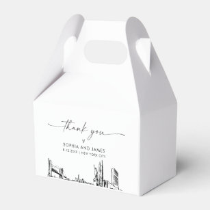 New York City bruiloft gepersonaliseerde gunst box Bedankdoosjes