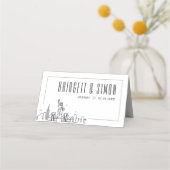 New York City bruiloft | Kaarten voor tabelnaam pl Plaatskaartje (Achterkant)