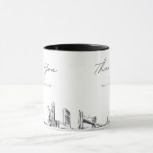 New York City Bruiloft Minimal Custom Coffee Mok (Midden)