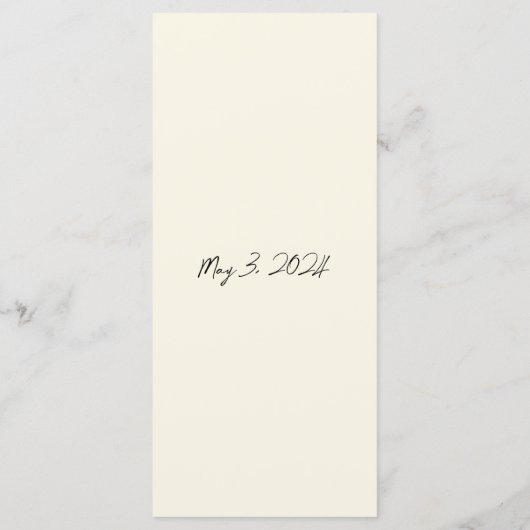 New York City Bruiloft Waterverf ontwerp Menu (Achterkant)