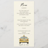 New York City Bruiloft Waterverf ontwerp Menu (Voorkant)