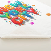 New York City Bubble Letters Sherpa Deken (3/4)