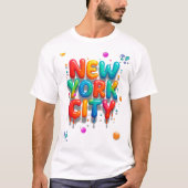 New York City Bubble Letters T-shirt (Voorkant)
