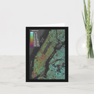 New York City Building Hoogte Kaart Sticker