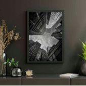 New York City Buildings Black and White Poster