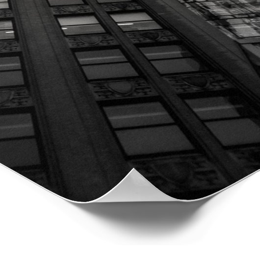 New York City Buildings Black and White Poster (Hoek)