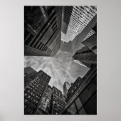 New York City Buildings Black and White Poster (Voorkant)