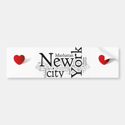 New York City Bumpersticker (Voorkant)