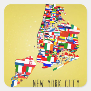 New York City Buurt Vlaggen Stickers