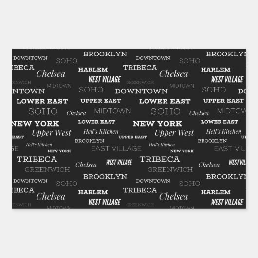 New York City Buurt Wrapping Paper Sheets (Voorkant 2)