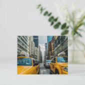 New York City Cabs - Briefkaart (Staand voorkant)