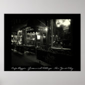 New York City - Cafe Reggio - Greenwich Village Poster (Voorkant)